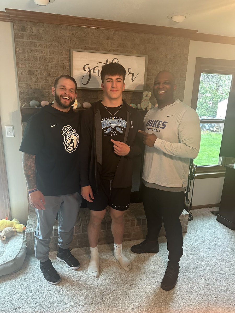 Cayden Parker (@caydenparker07) on Twitter photo Thank you to <a href="/Coach_DiMike/">Anthony DiMichele</a> and <a href="/CoachSamDaniels/">Sam Daniels</a> for the in home visit I really appreciate it! Can’t wait to be back.
@On3Recruits <a href="/On3sports/">On3</a> <a href="/RivalsFriedman/">Adam Friedman</a> <a href="/Rivals/">Rivals</a> <a href="/Barclay_64/">Don Barclay</a> <a href="/SVRaiderFB/">SenecaValleyFB</a> <a href="/JMUFBRecruiting/">JMU Football Recruiting</a> Thank you to <a href="/Coach_DiMike/">Anthony DiMichele</a> and <a href="/CoachSamDaniels/">Sam Daniels</a> for the in home visit I really appreciate it! Can’t wait to be back.
@On3Recruits <a href="/On3sports/">On3</a> <a href="/RivalsFriedman/">Adam Friedman</a> <a href="/Rivals/">Rivals</a> <a href="/Barclay_64/">Don Barclay</a> <a href="/SVRaiderFB/">SenecaValleyFB</a> <a href="/JMUFBRecruiting/">JMU Football Recruiting</a>