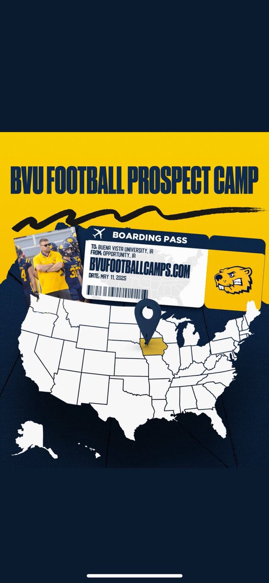 Preston Wibbenmeyer (@presw17) on Twitter photo I will be attending Buena Vista University football camp on may 11! Thank you to <a href="/CoachEHubbard/">Coach Hubbard</a> for the official camp invite! can’t wait to show out and meet the coaches! <a href="/JPRockMO/">JP Rock</a> <a href="/GSV_STL/">Gateway Sports Venue</a> <a href="/tylerwass/">Tylerwass</a> <a href="/6starfootballMO/">Six Star Football | MISSOURI</a> I will be attending Buena Vista University football camp on may 11! Thank you to <a href="/CoachEHubbard/">Coach Hubbard</a> for the official camp invite! can’t wait to show out and meet the coaches! <a href="/JPRockMO/">JP Rock</a> <a href="/GSV_STL/">Gateway Sports Venue</a> <a href="/tylerwass/">Tylerwass</a> <a href="/6starfootballMO/">Six Star Football | MISSOURI</a>