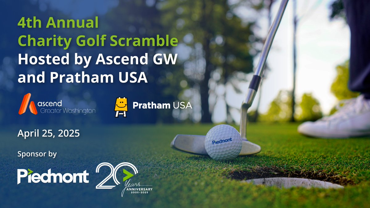 pfsglobal's tweet photo. Piedmont is proud to sponsor the 4th Annual Charity Golf Tournament hosted by @AscendGW &amp; Pratham USA on April 25, 2025, at Stonewall Golf Club in Gainesville, VA. We are proud to support this event once again &amp; contribute to the success of these two outstanding organizations. https://t.co/S8rUoCO1kg
