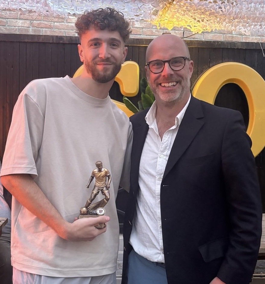 guildfordcityfc's tweet image. It was City’s presentation event this weekend. Here vice-chair Ed Shires presents top scorer to Manny Acheampong, Supporters’ and Managers’ Player of the season to Ben Gambrah, Players’ Player to Ben Drake, and Goal of the Season to Darnell Jon-Peter.