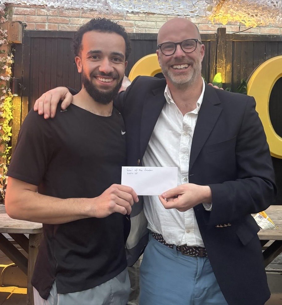 guildfordcityfc's tweet image. It was City’s presentation event this weekend. Here vice-chair Ed Shires presents top scorer to Manny Acheampong, Supporters’ and Managers’ Player of the season to Ben Gambrah, Players’ Player to Ben Drake, and Goal of the Season to Darnell Jon-Peter.