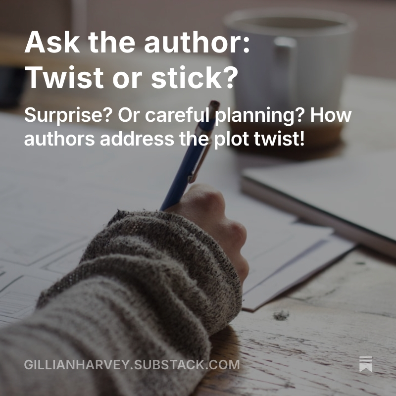 Gillian Harvey (@gillplusfive) on Twitter photo Ever wondered if your favourite authors plan twists from the start, or get taken by surprise? Find out in this week's sub stack! substack.com/@gillianharvey…
Thanks to <a href="/Heidi_Swain/">Heidi Swain 🌞🧡🌞</a> <a href="/charduck/">Charlotte Duckworth / Rixon | Author</a> <a href="/osborne_bella/">Bella Osborne</a>
<a href="/SueMoorcroft/">Sue Moorcroft author ☀️#OverTheSeaToSkye☀️</a> <a href="/JillMansell/">Jill Mansell ✨🥂💛📙💛🥂✨</a> <a href="/Isabelle_Broom/">Isabelle Broom</a>
<a href="/veronica_henry/">Veronica Henry</a> Ever wondered if your favourite authors plan twists from the start, or get taken by surprise? Find out in this week's sub stack! substack.com/@gillianharvey…
Thanks to <a href="/Heidi_Swain/">Heidi Swain 🌞🧡🌞</a> <a href="/charduck/">Charlotte Duckworth / Rixon | Author</a> <a href="/osborne_bella/">Bella Osborne</a>
<a href="/SueMoorcroft/">Sue Moorcroft author ☀️#OverTheSeaToSkye☀️</a> <a href="/JillMansell/">Jill Mansell ✨🥂💛📙💛🥂✨</a> <a href="/Isabelle_Broom/">Isabelle Broom</a>
<a href="/veronica_henry/">Veronica Henry</a>