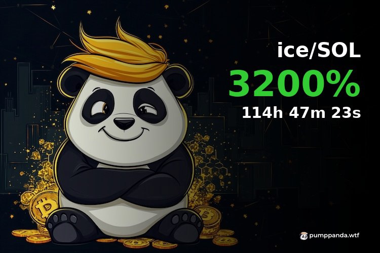 $ice up 32.0x! 🚀

Called in our free Pump Panda signal group at $48.0K marketcap.

Many more bangers in our free group. Join now via the link in our bio and win with our community! 🐼

Top performers last 24h:
$ice - 41.8x
$coo - 9.6x
$Blank - 7.0x
$HerdCoin - 5.1x
$MUSTARD -