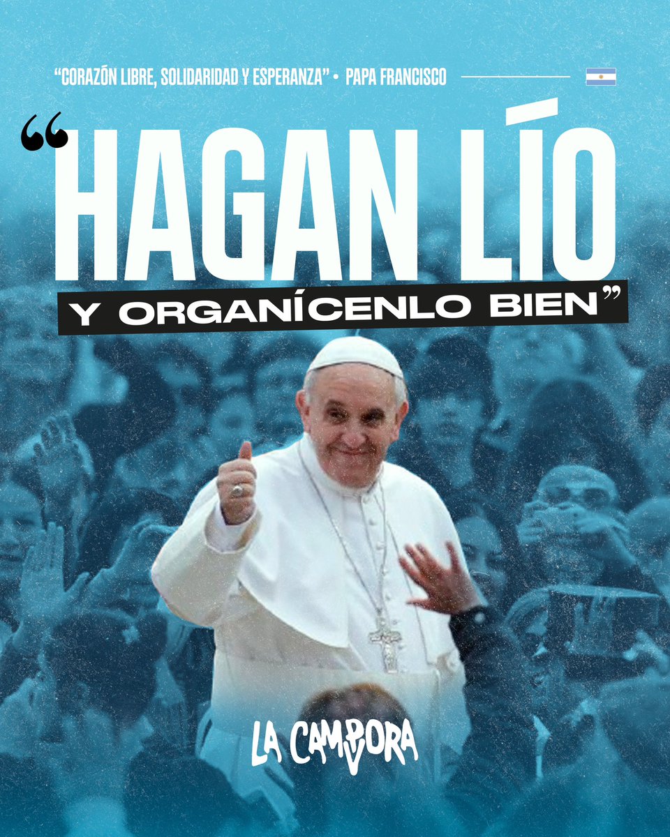 Francisco: amor y entrega. 

Argentino, gracias a dios. 🇦🇷