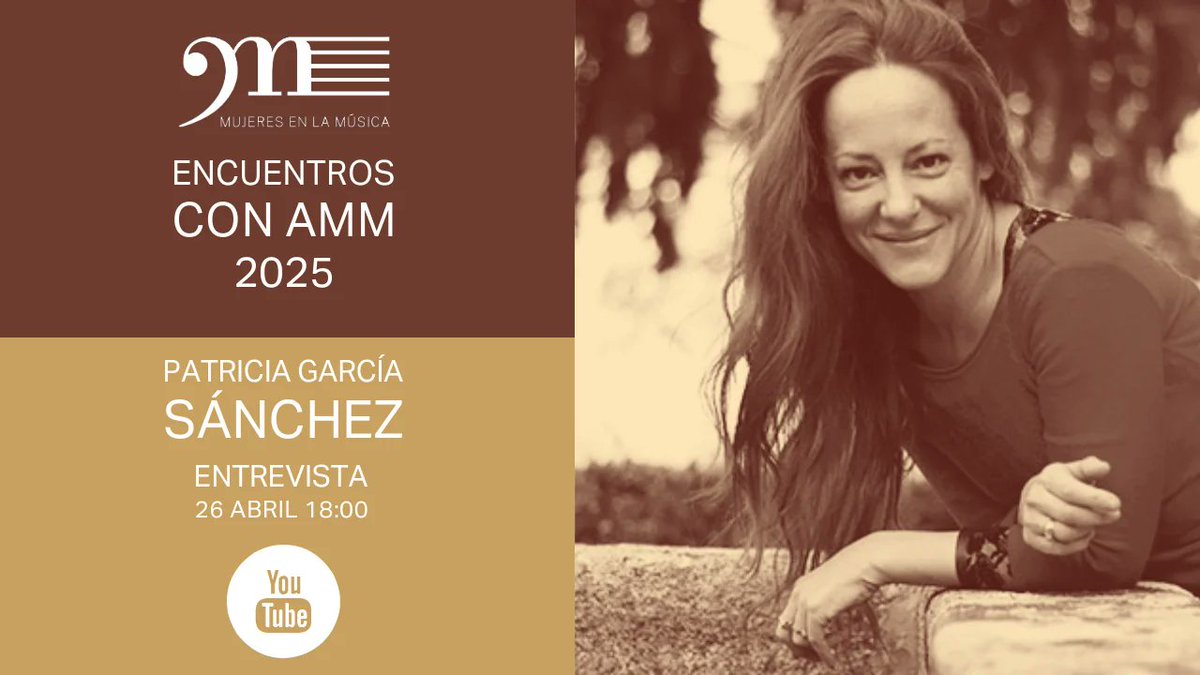 Volvemos este sábado con  "Encuentros con la AMM"

Podréis seguir la entrevista a #PatriciaGarcíaSanchez a través de nuestro canal de YouTube de manera totalmente gratuita y abierta 👇👇 

🧐youtube.com/live/Iuay44LZ6…
