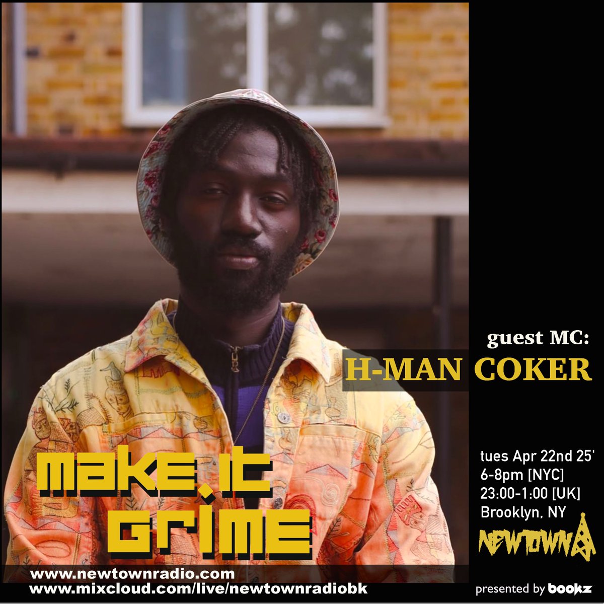 BookzDJ's tweet photo. Back with another #MAKEITGRIME tomorrow -with special guest MC @HMANCOKER
@newtownradio
letsgo π¬π§ππππ½: https://t.co/TGySLTbKCI