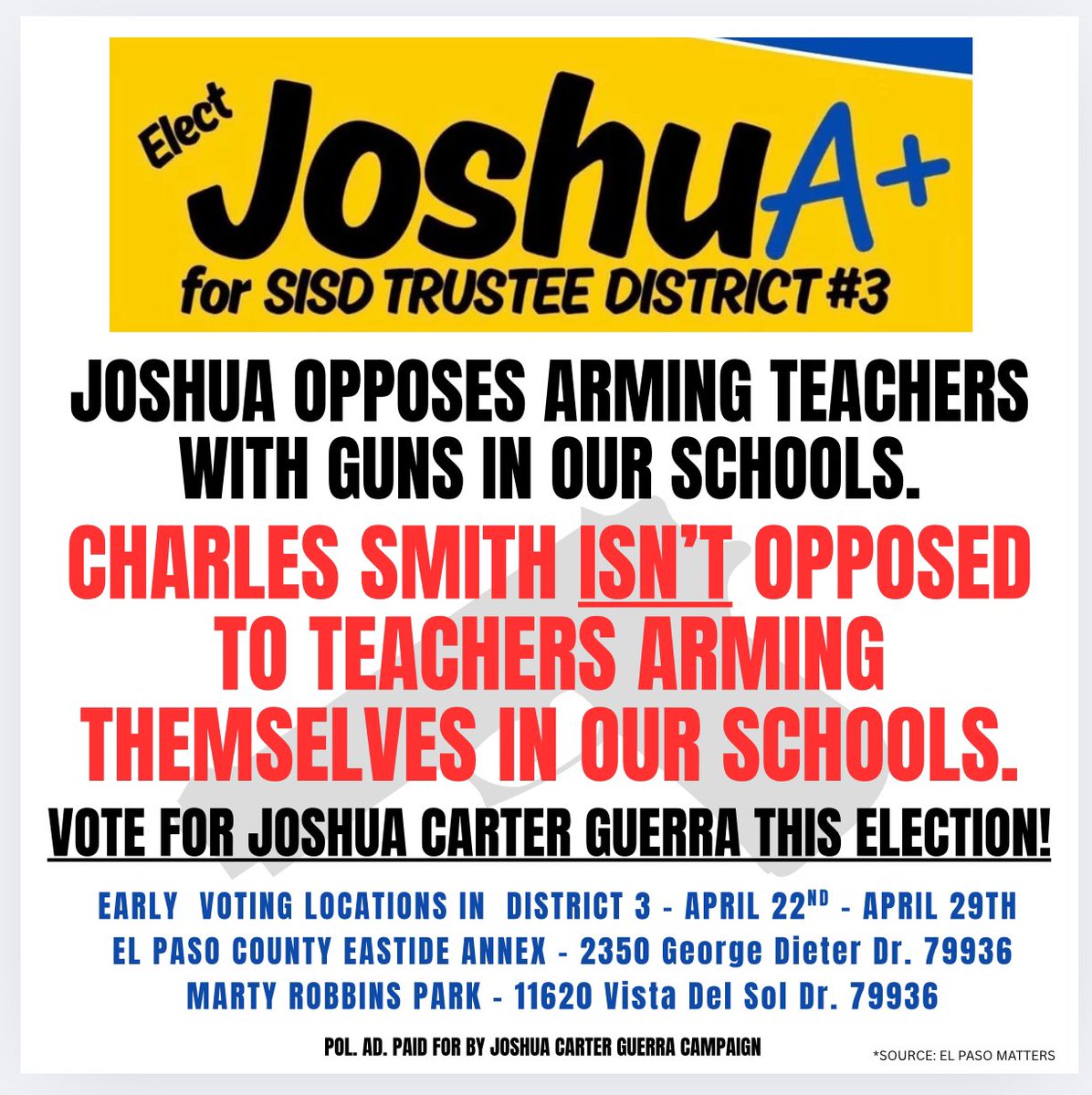 Early voting being April 22nd - April 29th. 
Election Day is May 3rd. Make a plan to
vote!! ✅🫶🏼