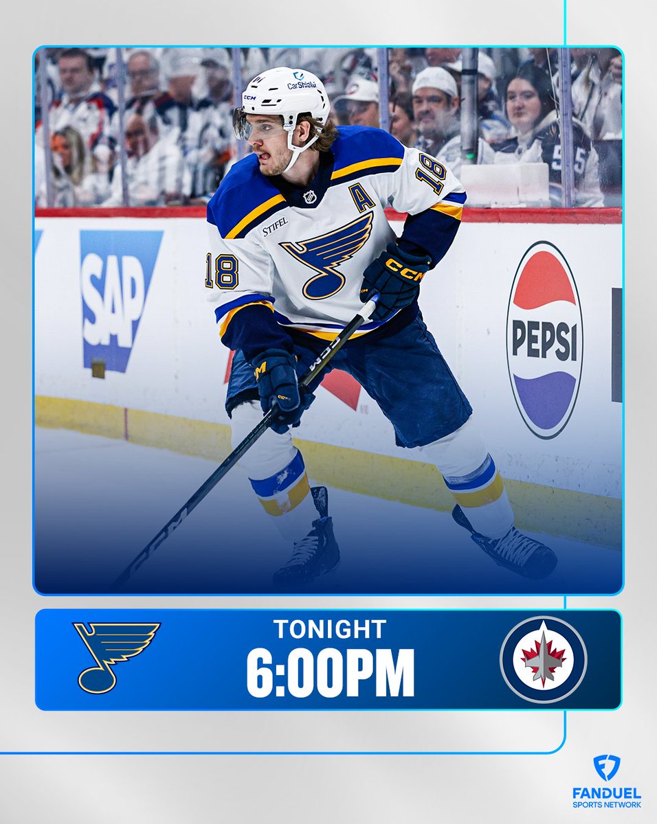 Time to even the series. 🏒

Our Blues Live pregame coverage gets underway at 6:00 on FanDuel Sports Network.

#stlblues | #WeAllBleedBlue