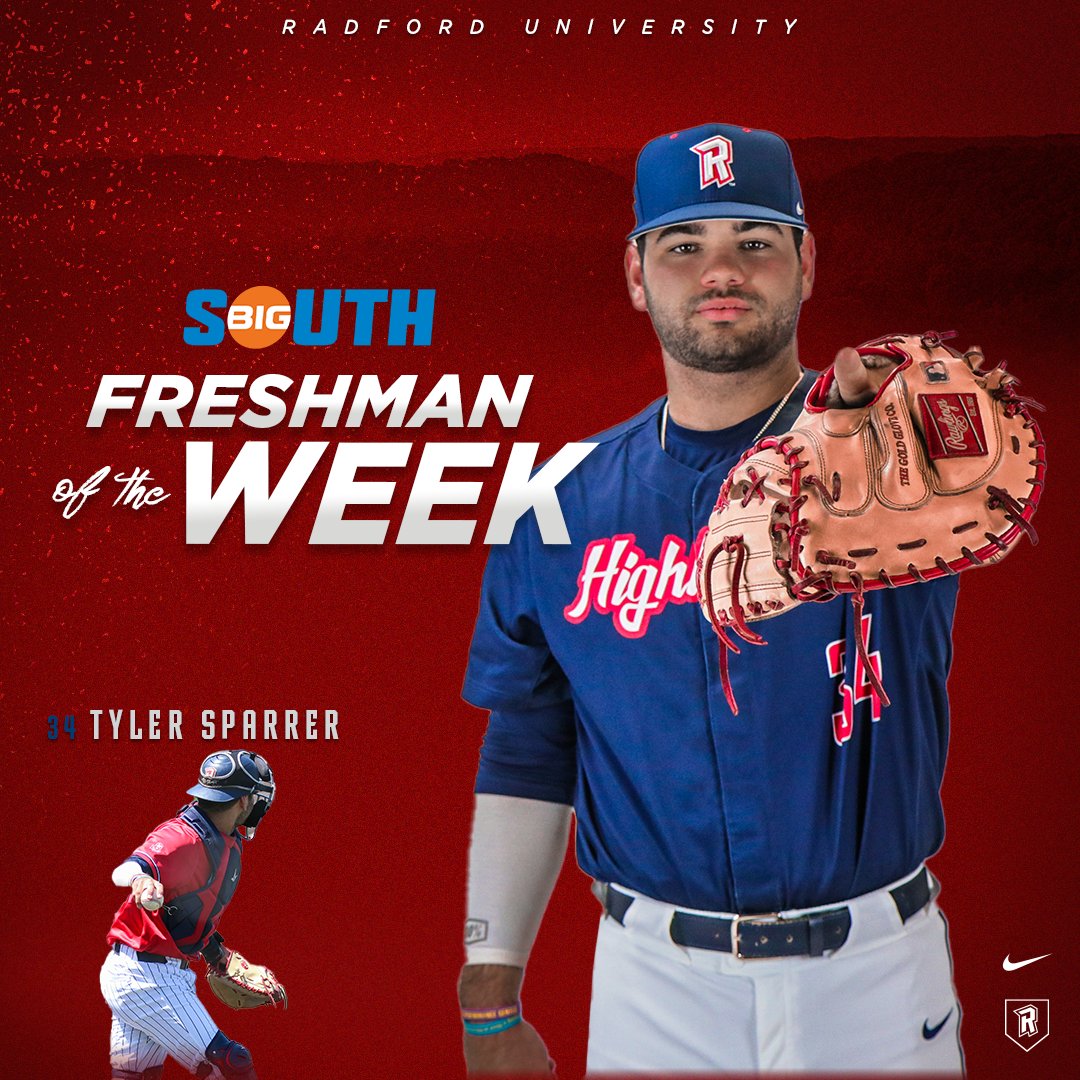 Radford Baseball (@radfordbaseball) on Twitter photo .<a href="/BigT__32/">Tyler Sparrer</a> had himself a ๐๐๐ ๐๐๐๐ ๐ค
Sparrer goes ๐๐
๐
at the dish and is perfect behind the plate to claim the <a href="/BigSouthSports/">Big South Conference</a> Freshman of the Week honors ๐
๐ฐ - tinyurl.com/52xta2yp .<a href="/BigT__32/">Tyler Sparrer</a> had himself a ๐๐๐ ๐๐๐๐ ๐ค
Sparrer goes ๐๐
๐
at the dish and is perfect behind the plate to claim the <a href="/BigSouthSports/">Big South Conference</a> Freshman of the Week honors ๐
๐ฐ - tinyurl.com/52xta2yp