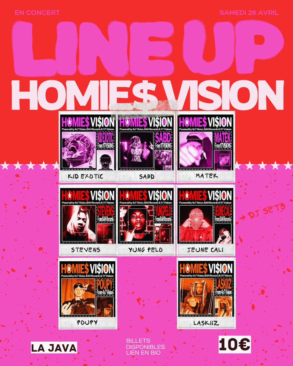 🌟 5 ÉVÉNEMENTS IMMANQUABLES PROCHAINEMENT À PARIS 🌟

1️⃣ <a href="/Laskiiz_mdb/">LASKIIZ MalaDeltaBang</a> @KidExotic @jeunecali <a href="/yungpelo/">Yungoelo</a> <a href="/sabdcestcomment/">SABD ~ LE VISAGE DE L'HIVER</a> <a href="/poupyy_4/">poupy</a> @matekvsns à LA JAVA

Un évènement signé <a href="/4x7soundvision/">4X7RONIN</a> <a href="/117VISIONS/">117 VISIONS</a>