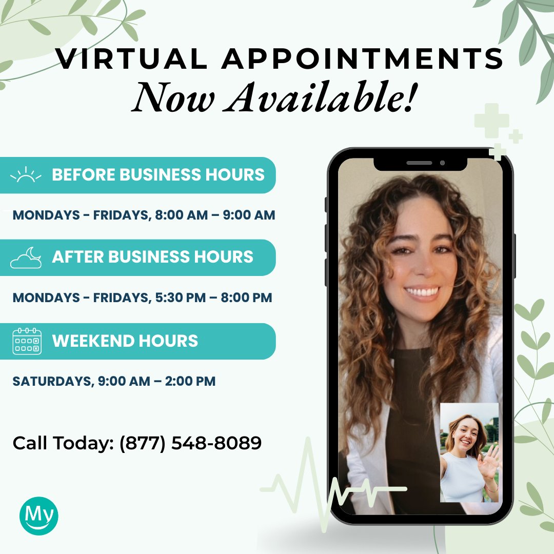 We know life gets busy, so we’re making it easier to prioritize your mental health! Our Telehealth hours are expanding to include early mornings, evenings, and weekends! 🌅

No more stressing over scheduling—we’re here to help. 💬