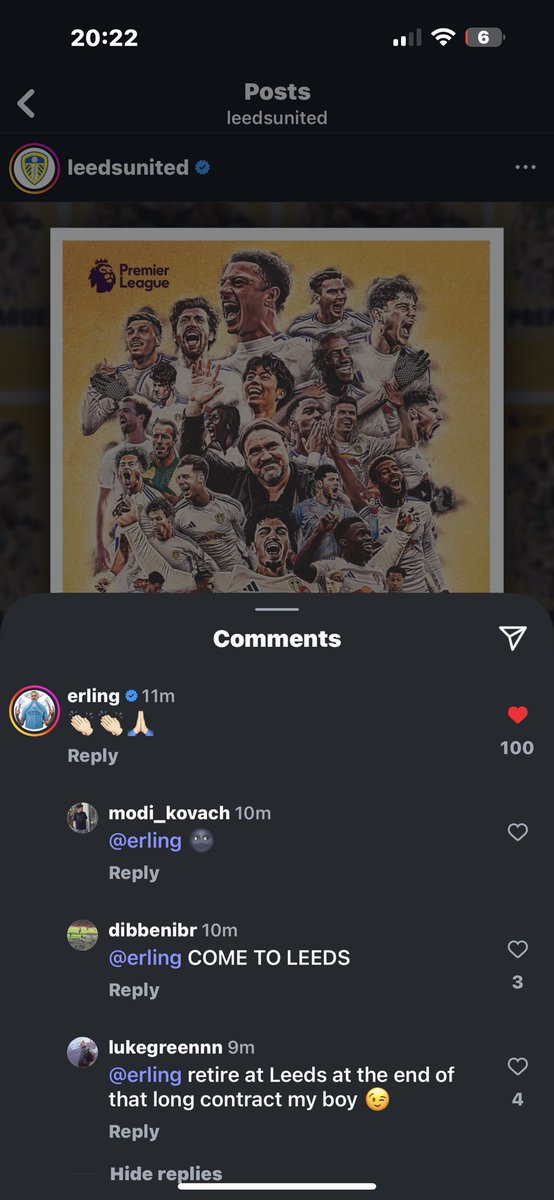 Even haaland knows what time it is💙💛 #lufc