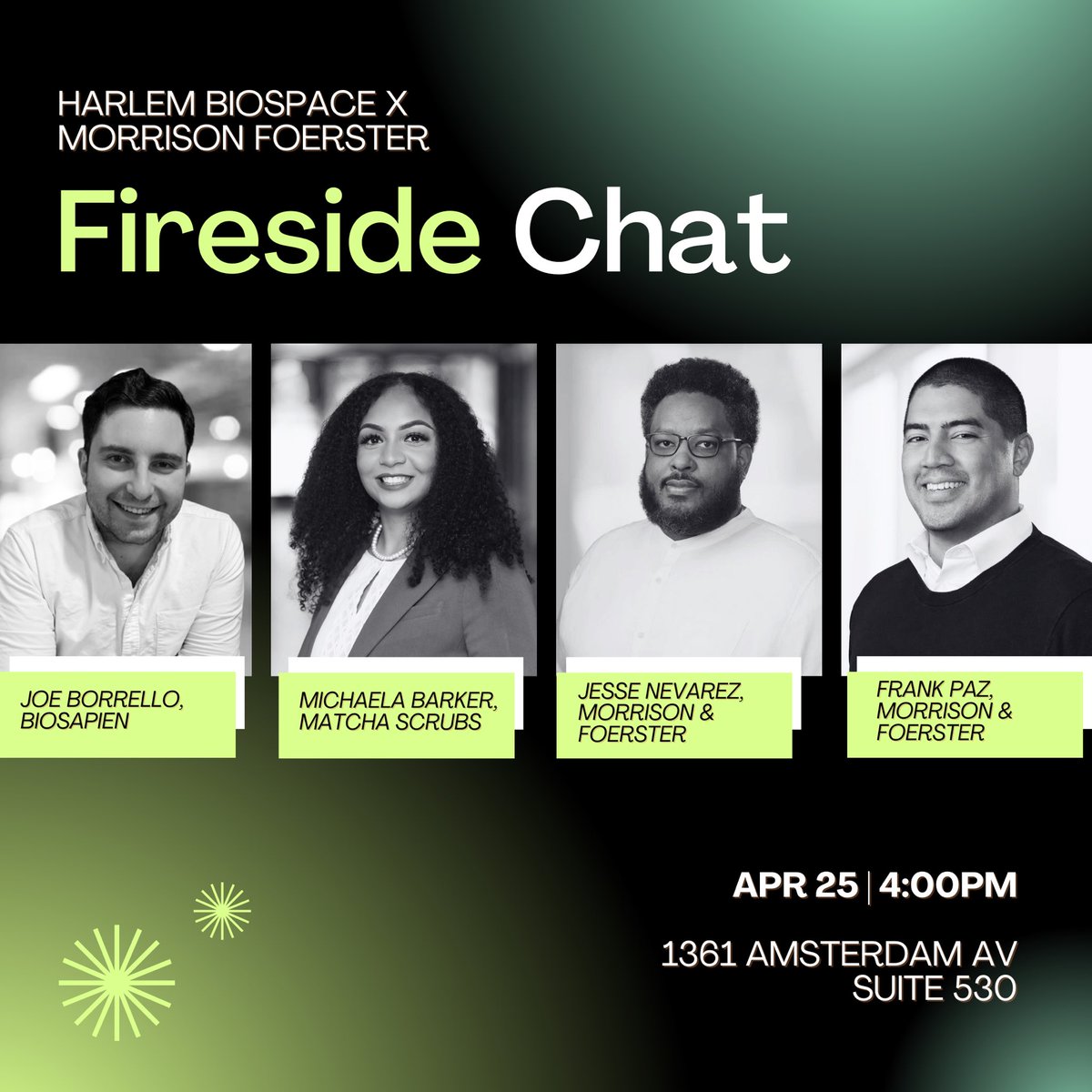 Excited for our Fireside Chat exploring healthcare innovation with Matcha Scrubs’s very own, Michaela Barker and BioSapien’s CTO, Joe Borrello! Join us this Thursday to learn more!

Register here: lu.ma/iaq8t4ov