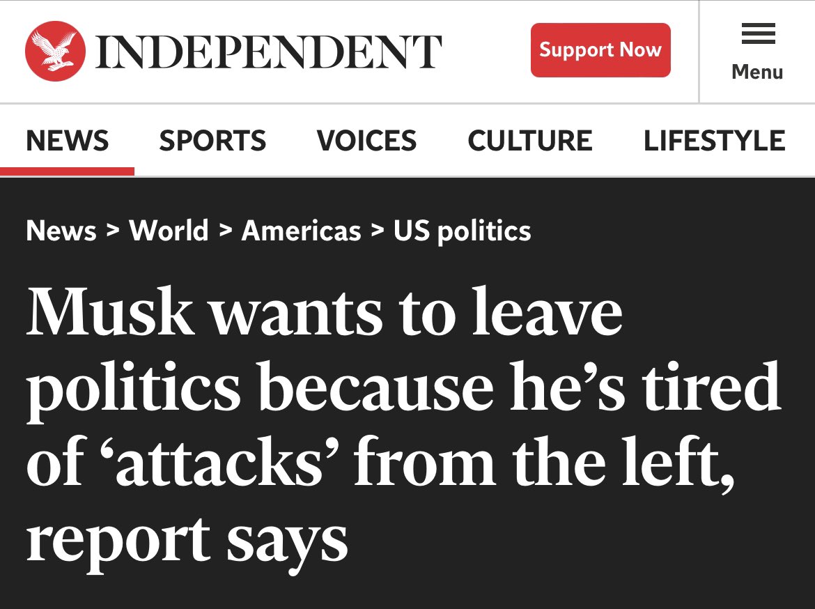 Fires tens of thousands of public employees, eviscerates entire agencies, decides ‘meh politics isn’t for me’