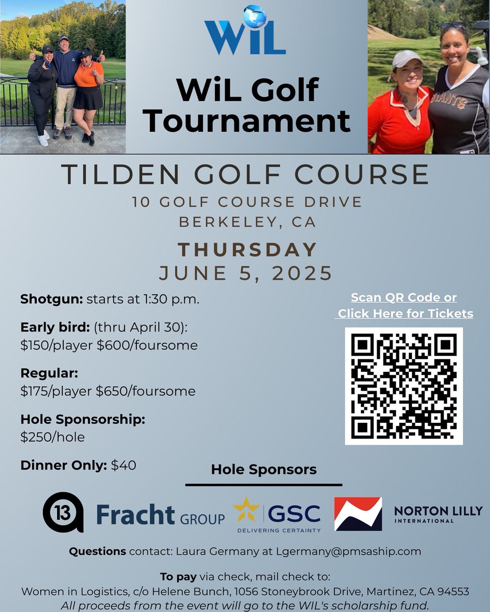 WILNorcal's tweet photo. Thank you GSC and Norton Lilly International for being Hole Sponsors to WiL’s Annual Golf Tournament‼️ 

Join us on Thursday, June 5th at Tilden Golf Course in Berkeley, CA.

Register Today!  https://t.co/w42WraprYt

📆1:30 p.m. start https://t.co/tcjp3lVqtA