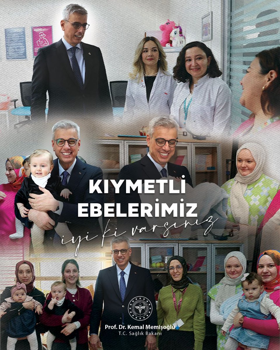 Adanmışlık gerektiren çok kutsal bir mesleği icra eden kıymetli ebelerimiz. Bu hafta sizin haftanız. Sağlık sistemimizin vazgeçilmezleri, nice mucizenin ilk şahitlerisiniz. 

Yürüttüğümüz çalışmalar neticesinde 3 Aralık 2024 tarihli Resmî Gazete’de yayımlanan Ebelik Yönetmeliği