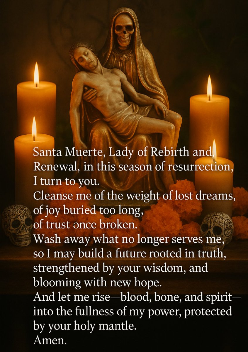CressidaStone's tweet photo. #EasterMonday #easterprayer #santamuerte #santamuerteprayer
#resurrection
#easter
#santamuertedevotee https://t.co/7v0kagwQr3