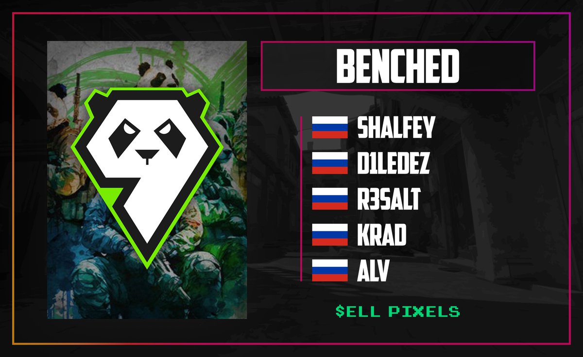 CSRosterUpdates's tweet photo. Confirmed: 🇷🇺9Pandas bench team🇷🇺 https://t.co/R6mRuizndo