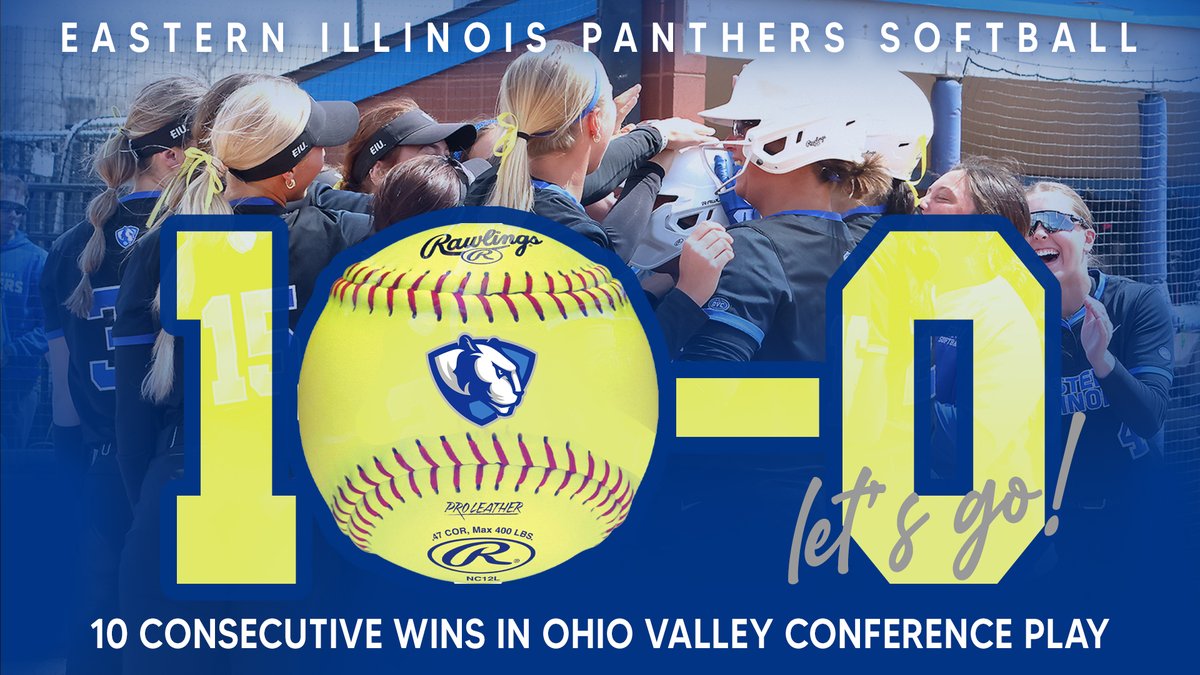 Eastern Illinois Softball (@eiu_softball) on Twitter photo The Girls are ๐ฅ๐ฅ๐ฅ๐ฅ
10 Consecutive <a href="/OVCSports/">Ohio Valley Conference</a> W's
Catch your Panthers back in action vs Indiana State tomorrow @ 5:00 PM. The Girls are ๐ฅ๐ฅ๐ฅ๐ฅ
10 Consecutive <a href="/OVCSports/">Ohio Valley Conference</a> W's
Catch your Panthers back in action vs Indiana State tomorrow @ 5:00 PM.