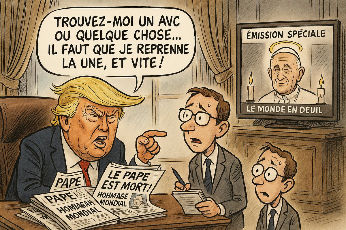 #PapeFrançois #Humour #Homage #DonaldTrump 

Un peu de légèreté en ces temps difficiles...