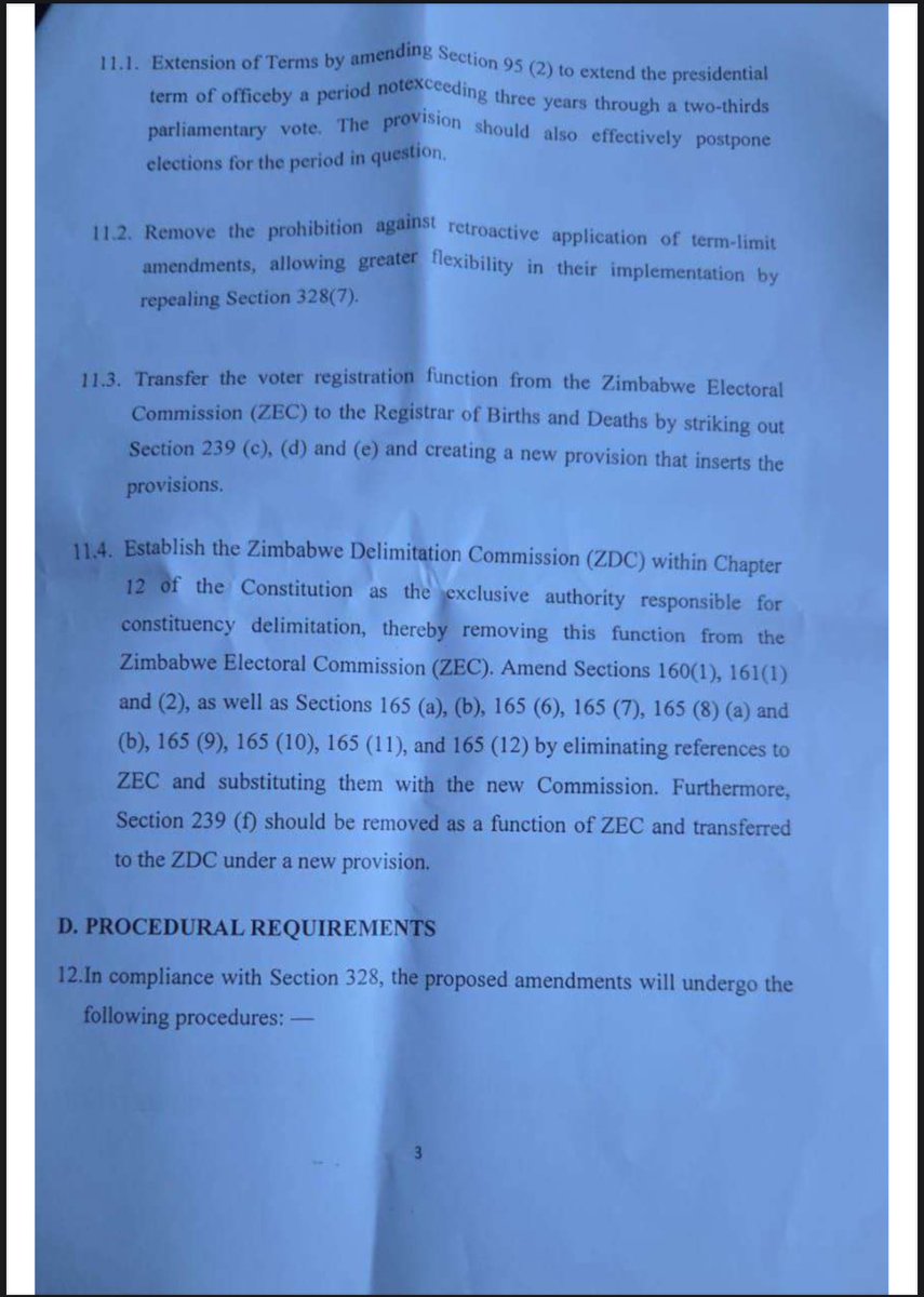 JonesMusara's tweet photo. This purported draft Amendment to extend Presidential, Parliamentary and Council terms is a FAKE DOCUMENT by the desperate Geza lunatic fringe designed to incite their doomed shutdown.
They are clutching on straws as they face yet another mega failure!
#FailedShutdown https://t.co/7fvDh8pS8I