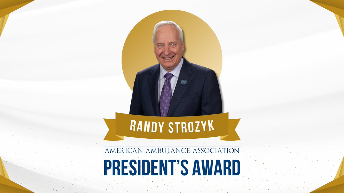 American Ambulance Association (@amerambassoc) on Twitter photo AAA is proud to celebrate Randy Strozyk with a 2025 President's Award! Randy, who served as association president in 2023–2024, will be recognized in thanks for his successful efforts to build unity within #mobilehealthcare. #EMS #AAAawards #AMBUCON25 <a href="/AMR_Social/">American Medical Response</a> <a href="/GMR_Social/">Global Medical Response</a> AAA is proud to celebrate Randy Strozyk with a 2025 President's Award! Randy, who served as association president in 2023–2024, will be recognized in thanks for his successful efforts to build unity within #mobilehealthcare. #EMS #AAAawards #AMBUCON25 <a href="/AMR_Social/">American Medical Response</a> <a href="/GMR_Social/">Global Medical Response</a>
