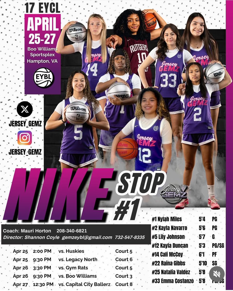 Schedule for Boo Williams EYBL Session 1