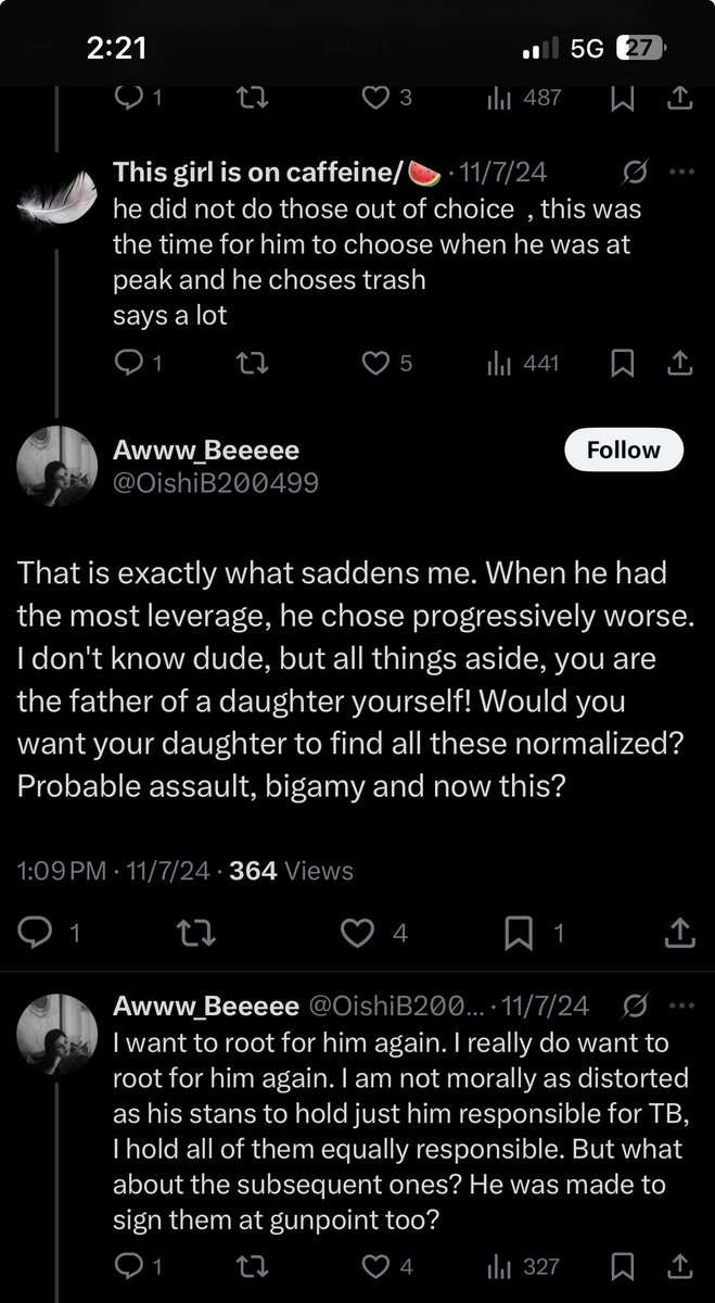 Weren’t you also questioning Wahaj’s  morality and his parenting