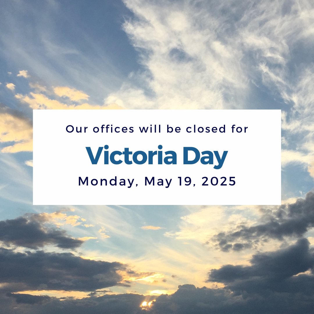 IncSeahold's tweet photo. Our offices will be closed on Monday, May 19, 2025. Wishing you and your family a happy and healthy long weekend! https://t.co/C3SNY9Y8zV