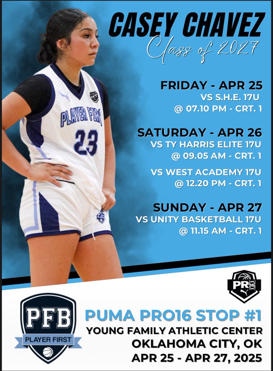 CASEY CHAVEZ (@caseychavez2027) on Twitter photo First LIVE period this weekend in Norman, OK….. it’s time !! 👀
<a href="/playerfirstgbb/">PlayerFirst Basketball</a> <a href="/PRO16G/">NXTPRO Girls League</a> First LIVE period this weekend in Norman, OK….. it’s time !! 👀
<a href="/playerfirstgbb/">PlayerFirst Basketball</a> <a href="/PRO16G/">NXTPRO Girls League</a>