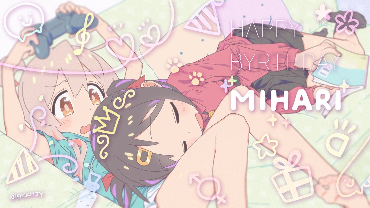 AKKHJY's tweet photo. ハッピーバースデーみはりちゃん!!🥳🎂🎊🍾✨
#おにまい #おにまいお絵描き
#緒山みはり生誕祭2025
#緒山みはり誕生祭2025 https://t.co/1f5MkBwTDN