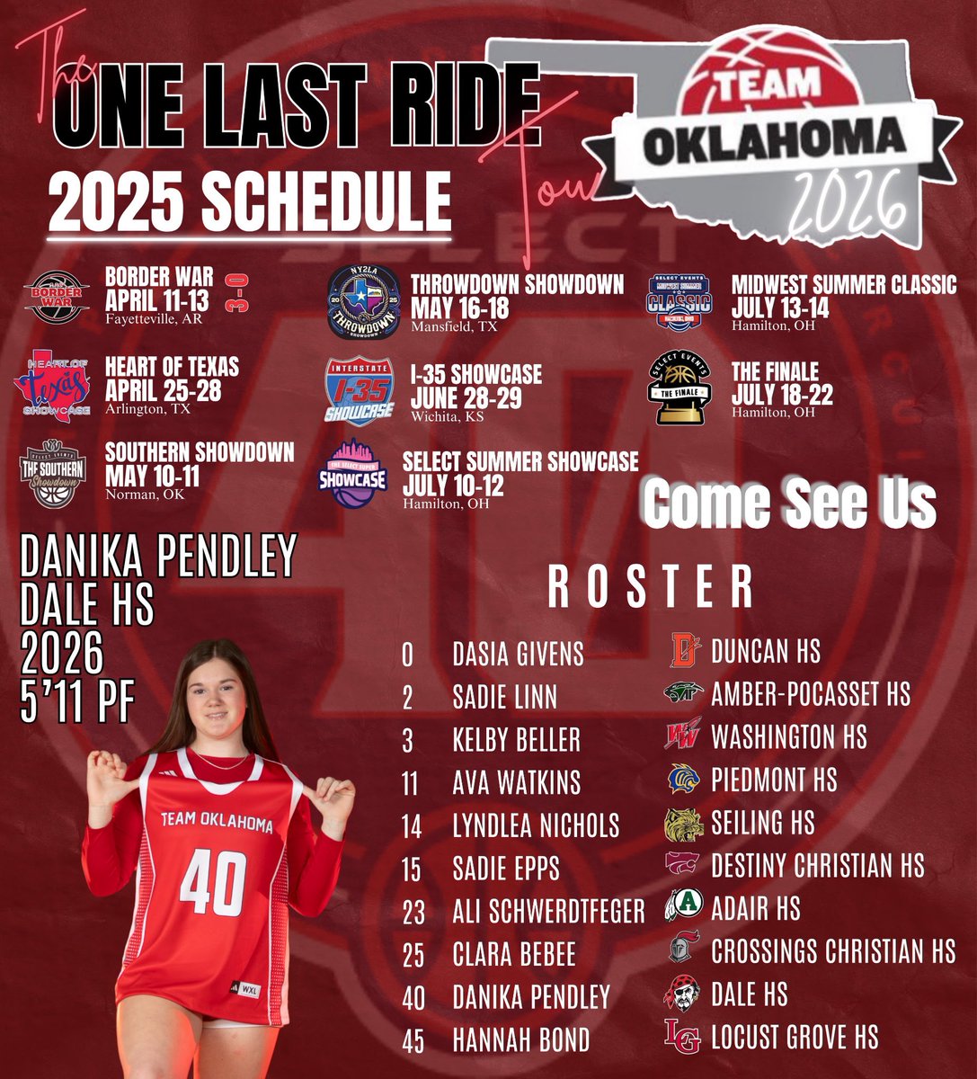 Danika (@danika_34) on Twitter photo Last summer!! Come check us out!!💪🏻
<a href="/TeamOK2026_Red/">Team Oklahoma S40</a>
<a href="/TeamOKGirlsBB/">Team Oklahoma Girls Basketball</a>
<a href="/Radomski14/">Jason Radomski</a> Last summer!! Come check us out!!💪🏻
<a href="/TeamOK2026_Red/">Team Oklahoma S40</a>
<a href="/TeamOKGirlsBB/">Team Oklahoma Girls Basketball</a>
<a href="/Radomski14/">Jason Radomski</a>