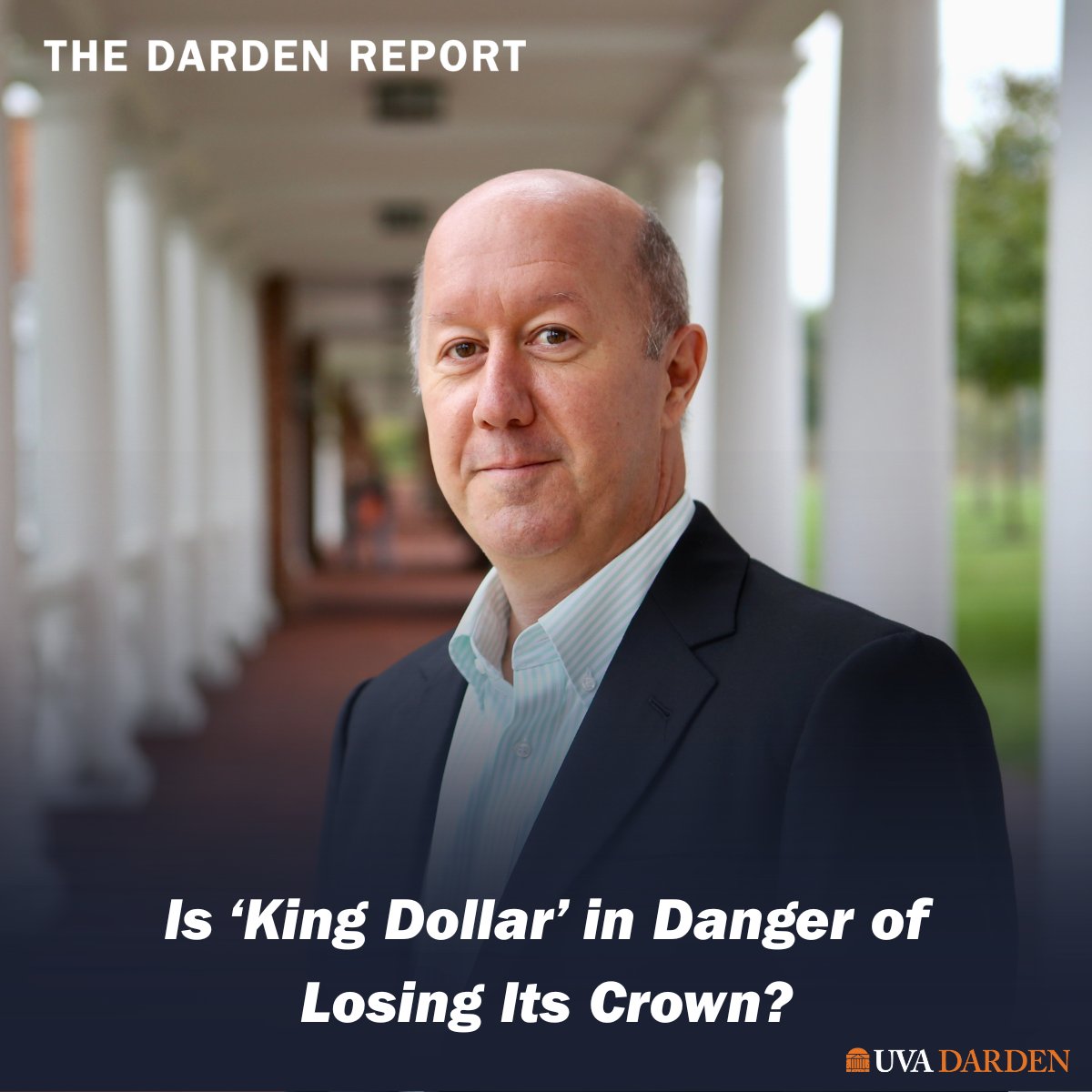 The U.S. dollar has dropped over 9% since January and 4% following new tariffs, sparking fresh concerns about its reserve currency status.

In a new Darden case, Professor Frank Warnock and strategist Marc Chandler analyze recent bond market sell-offs, the role of crypto and