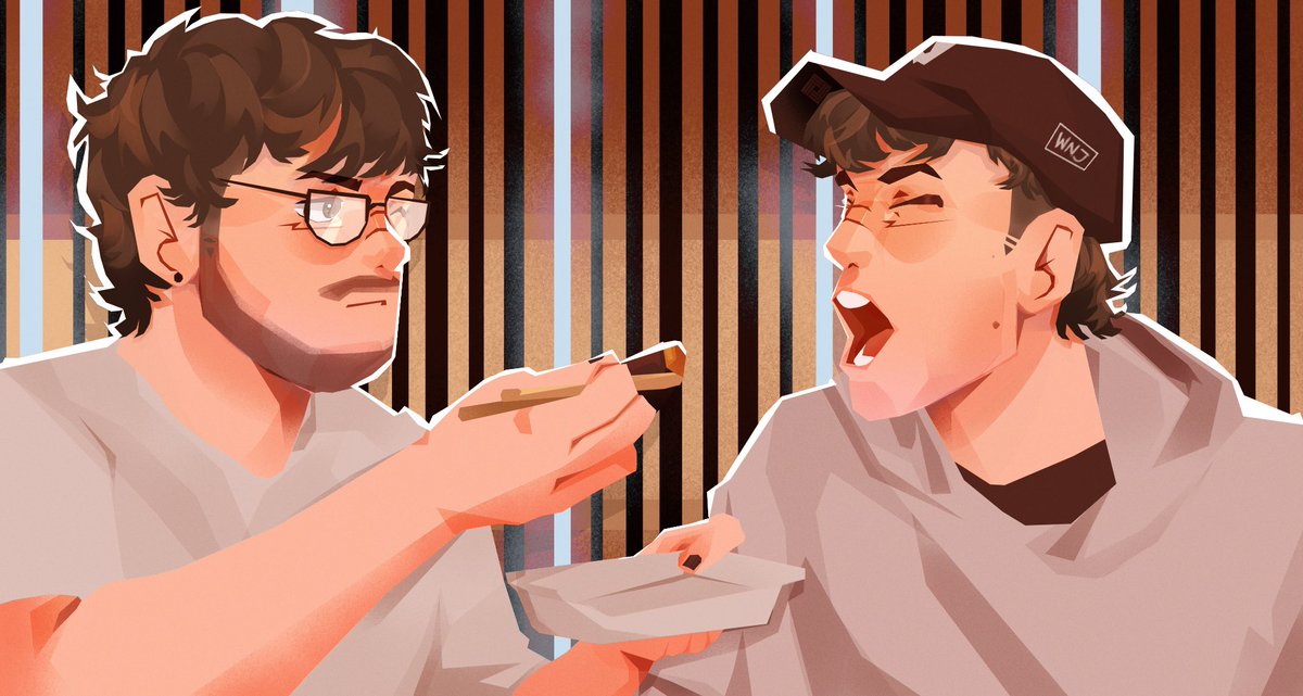 basiiltwt's tweet photo. just a homie feeding his homie 
—
#jamesmarriottfanart #willnefanart https://t.co/BybV21AWYE