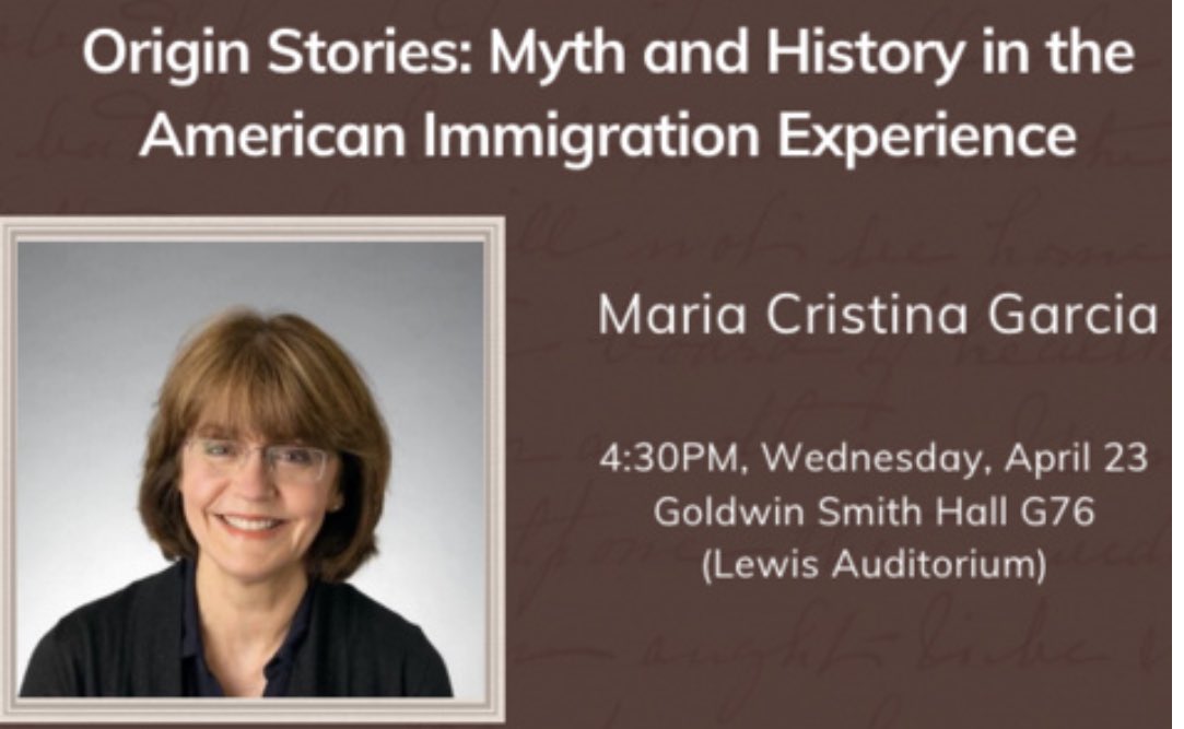 Latina/o Studies at Cornell University (@latina_o) on Twitter photo Phi Beta Kappa Spring 2025 Distinguished Lecture by Prof Maria Cristina Garcia <a href="/latina_o/">Latina/o Studies at Cornell University</a> <a href="/CornellHistory/">CornellHistory</a> <a href="/CornellCAS/">CornellArts&Sciences</a>
events.cornell.edu/event/phi-beta… Phi Beta Kappa Spring 2025 Distinguished Lecture by Prof Maria Cristina Garcia <a href="/latina_o/">Latina/o Studies at Cornell University</a> <a href="/CornellHistory/">CornellHistory</a> <a href="/CornellCAS/">CornellArts&Sciences</a>
events.cornell.edu/event/phi-beta…