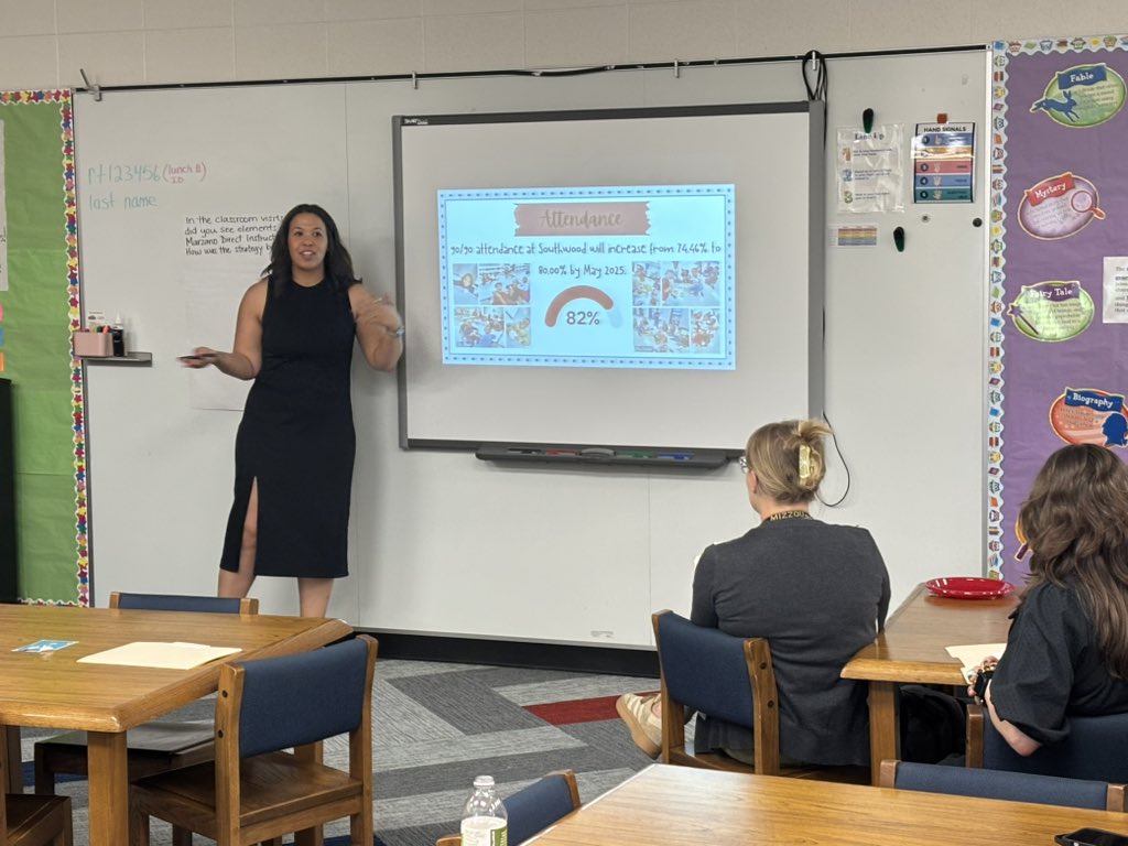 RQSCAO's tweet photo. Southwood Elementary Roadrunners were in their full learning strides as they head down the home stretch of 4th Quarter.  Today’s Learning Walk celebrated lots of successes in SWE’s School Progress Plan!  Kudos to Principal Quinn and her team!  Beep Beep! @RaytownSchools https://t.co/GBnpHVdYxj