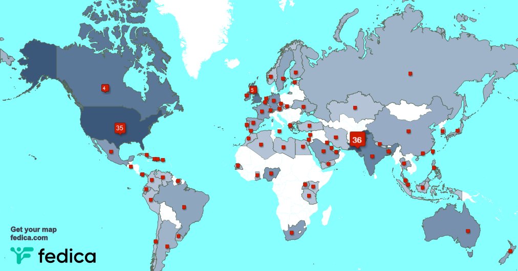 I have 2 new followers from Spain, and more last week. See fedica.com/!i2cinc