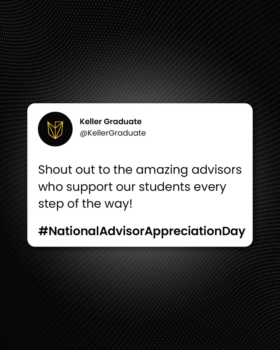 KellerGraduate's tweet photo. A big thank you to our student Advisors who are there every step of the way, offering support and guidance as students pursue their goals. 🙌 Your help makes all the difference— we appreciate everything you do! https://t.co/uyOqDS0M7R