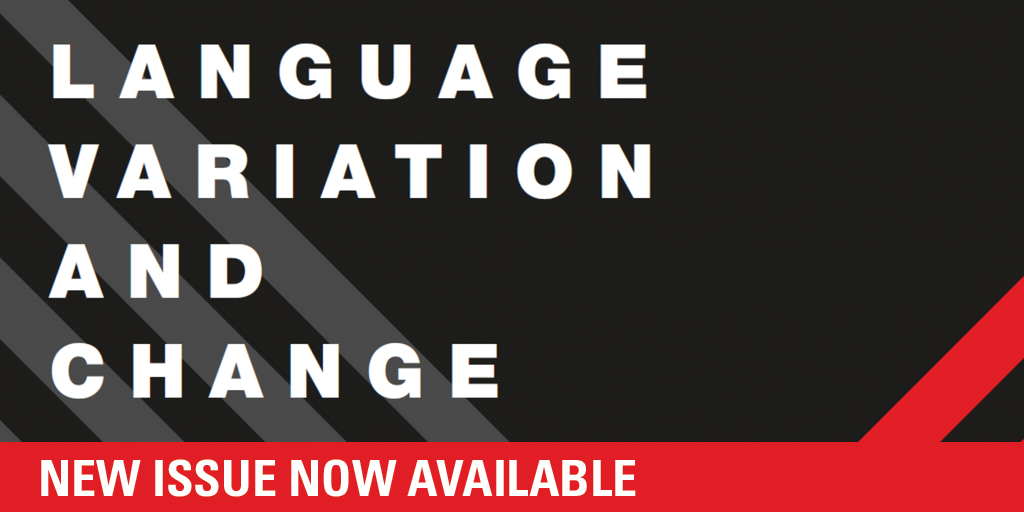 CambUP_LangLing's tweet photo. New Issue of Language Variation and Change now available
📚 https://t.co/ZzScLbofnZ https://t.co/VrCYR2rrgQ
