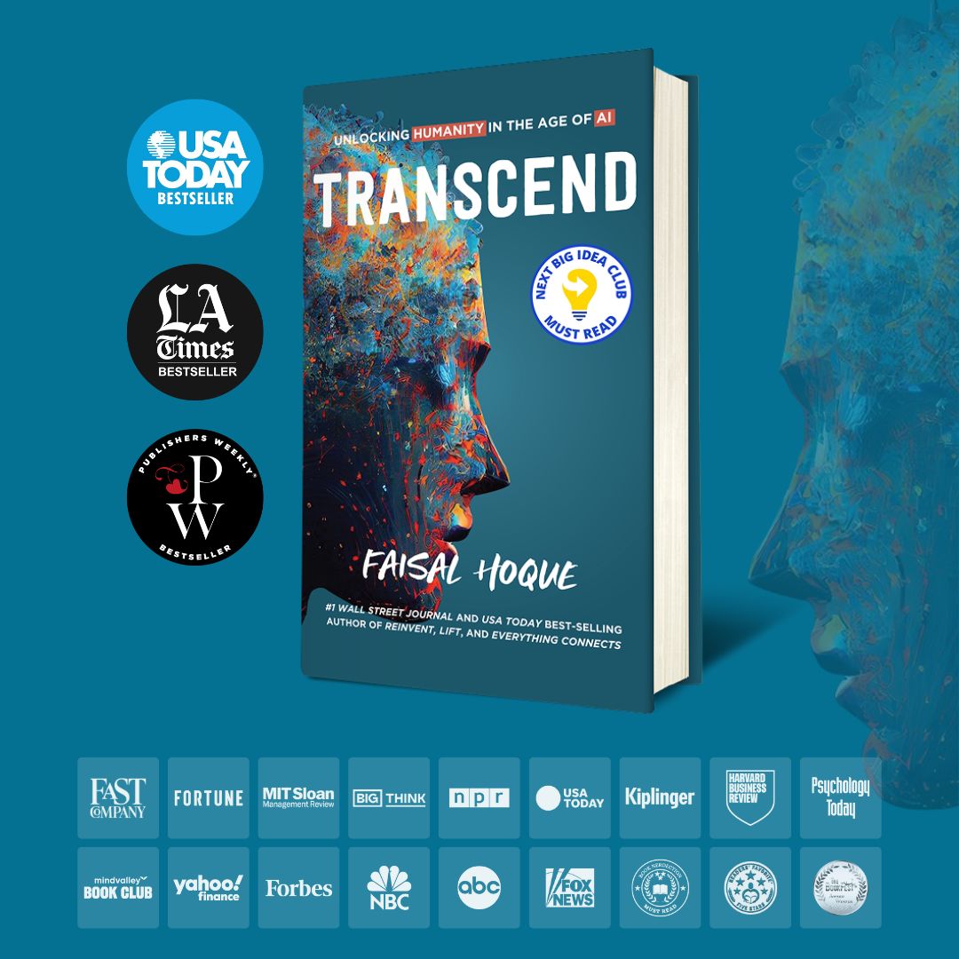 Faisal Hoque (@faisal_hoque) on Twitter photo "TRANSCEND" hit <a href="/PublishersWkly/">Publishers Weekly</a> Bestseller List in Hardcover Nonfiction category !!!!!
It is also a <a href="/latimes/">Los Angeles Times</a> and a <a href="/USATODAY/">USA TODAY</a> Bestseller.
THANK YOU ALL!
📷 To learn more visit - faisalhoque.com
#AI #humanity #business #philosophy #technology "TRANSCEND" hit <a href="/PublishersWkly/">Publishers Weekly</a> Bestseller List in Hardcover Nonfiction category !!!!!
It is also a <a href="/latimes/">Los Angeles Times</a> and a <a href="/USATODAY/">USA TODAY</a> Bestseller.
THANK YOU ALL!
📷 To learn more visit - faisalhoque.com
#AI #humanity #business #philosophy #technology