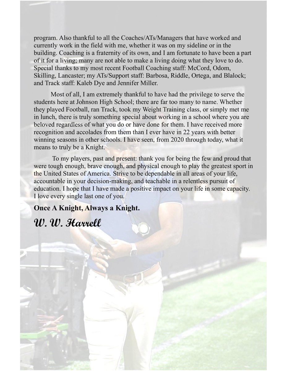 wwharrellclan's tweet photo. Once a Knight, Always a Knight.
#SetTheStandard https://t.co/YvvC95F0jq