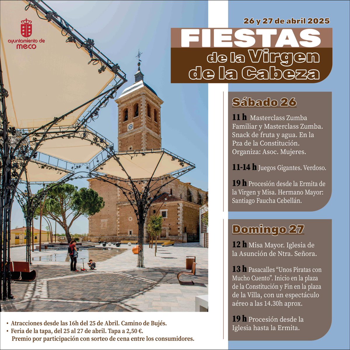 AytoMeco's tweet photo. #Meco celebra las #Fiestas en Honor a la Virgen de la Cabeza y pone el broche de oro al mes de abril https://t.co/6xN1GBmD51