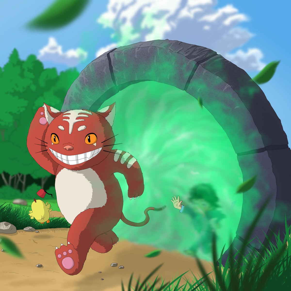 In the Heart of the Enchanted Forest…

The trees swayed as if dancing to an ancient melody, and the ground gently rumbled with excitement. Echoes of cheerful voices fluttered through the leaves, as if the forest itself was speaking.

A great farewell was unfolding.

A golden