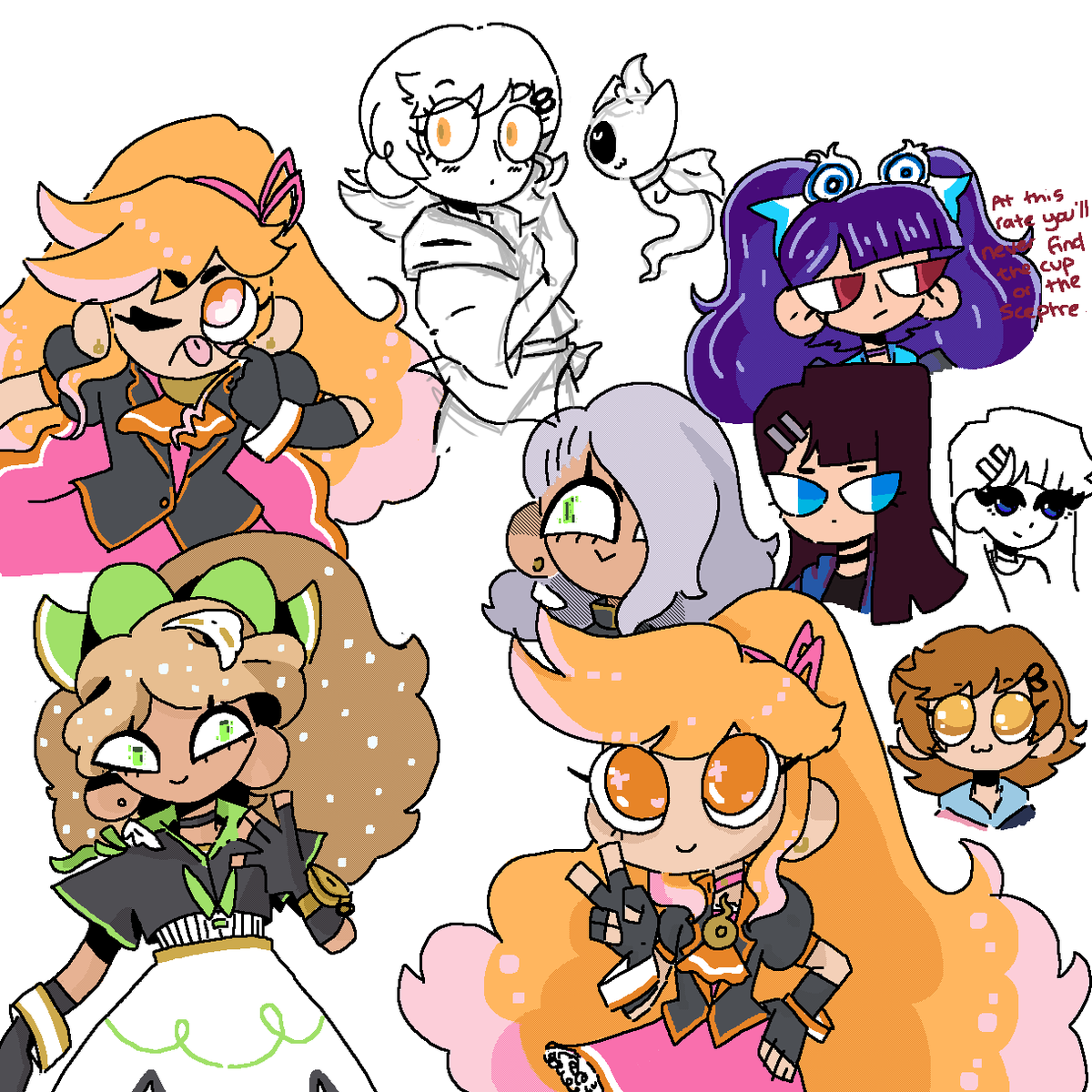 juniebug_art's tweet photo. ghost precure au (5)
eyestrain cw 3rd image
last time i was in a drawing slump i basically drew nothing but this au for days until i started feeling confident again. so i'm doing that again https://t.co/sJm3J6KC1X
