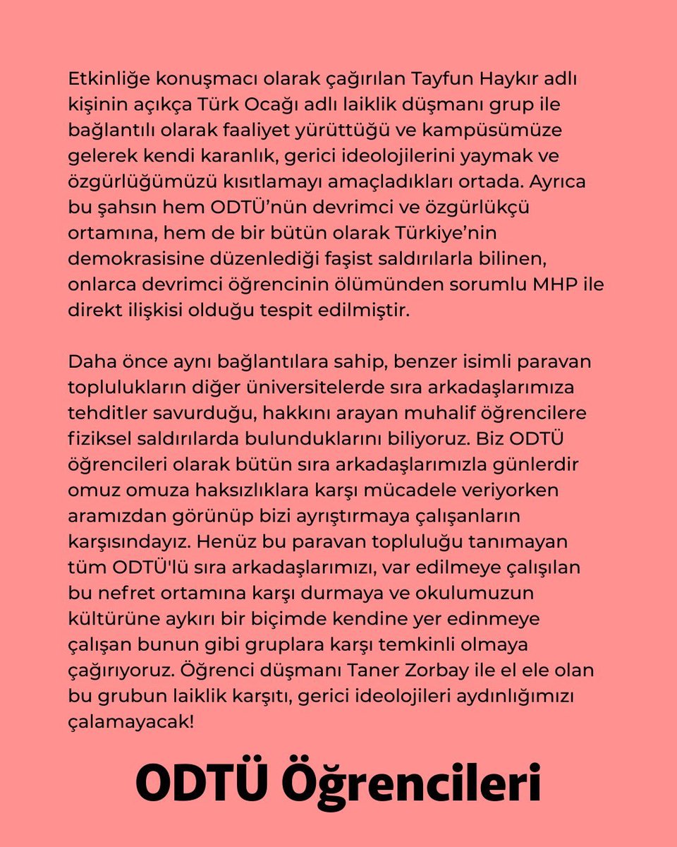 #ODTÜdeNeOluyor