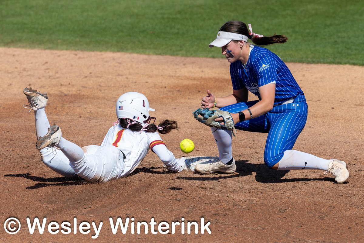 Scenes from Iowa State - South Dakota State softball doubleheader in Ames on 4/21/2025. Cyclones won both games.