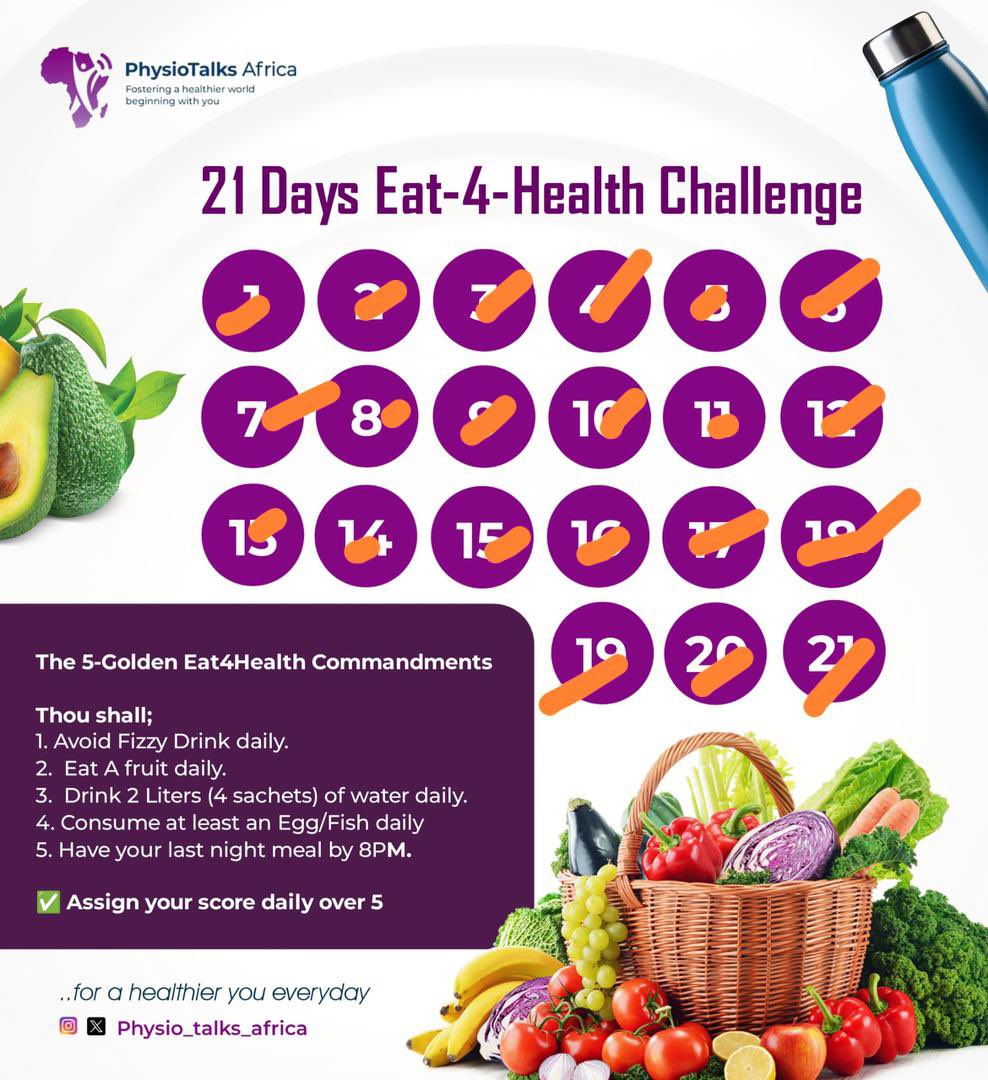 emma_olad's tweet photo. 21/21 Days to a Healthier, Happier You🥑🥗💧✨

Ditch the junk ❌
Fuel your body ✅
Glow from the inside out💜

Our wellness community is open to all, we prioritize your wellbeing &amp; fitness here
https://t.co/OgaSdG4V8h

#Eat4Health 
#GlowUpChallenge 
#WellnessCulture https://t.co/4s1J3cqbxH