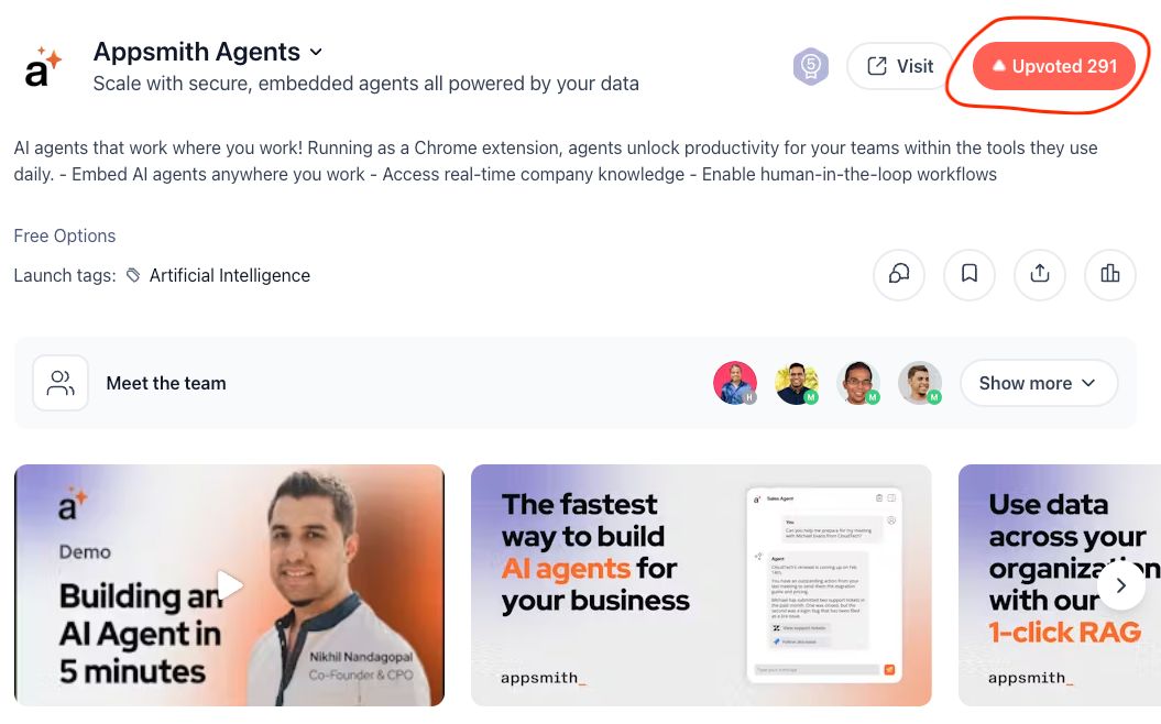 Appsmith (@theappsmith) on Twitter photo Thanks to everyone who supported the Appsmith Agents launch on <a href="/ProductHunt/">Product Hunt ๐ธ</a> last week! We love how many of you are as excited about agentic AI that understands your data as we are! ๐งก
Weโve got another big announcement coming soon thatโs set to make Appsmith Agents even more Thanks to everyone who supported the Appsmith Agents launch on <a href="/ProductHunt/">Product Hunt ๐ธ</a> last week! We love how many of you are as excited about agentic AI that understands your data as we are! ๐งก
Weโve got another big announcement coming soon thatโs set to make Appsmith Agents even more