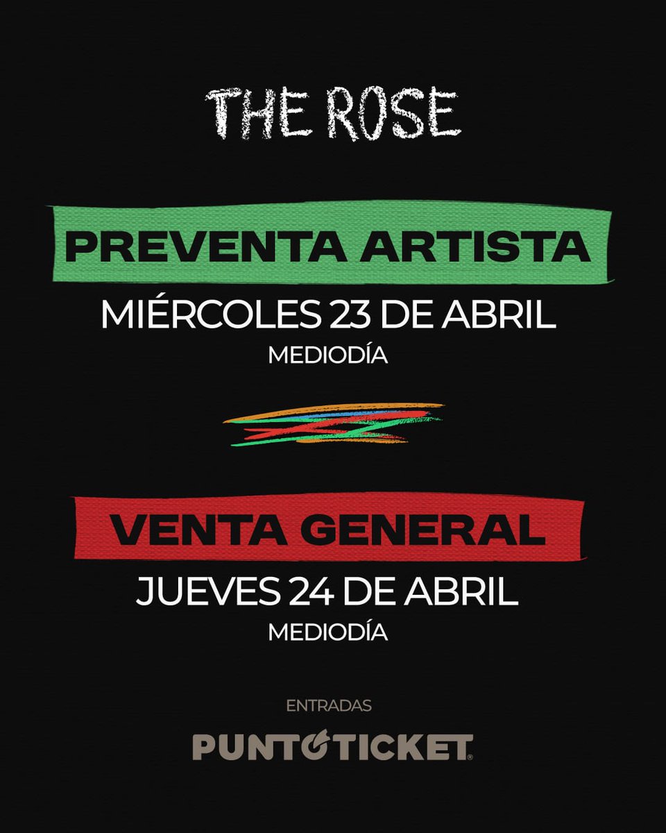 ckch_cl's tweet photo. 🎤THE ROSE VUELVE A CHILE🇨🇱 CON SU TOUR "Once Upon A WRLD 2025" 

🗓️10 de agosto
📍Teatro Caupolican
🎟️Entradas a través de puntoticket 

✨Preventa Artista, 23 de abril, 12:00 pm (app rosarium membresía vip) 
✨Venta General, 24 de abril, 12:00 pm https://t.co/qgLVtkQTRI