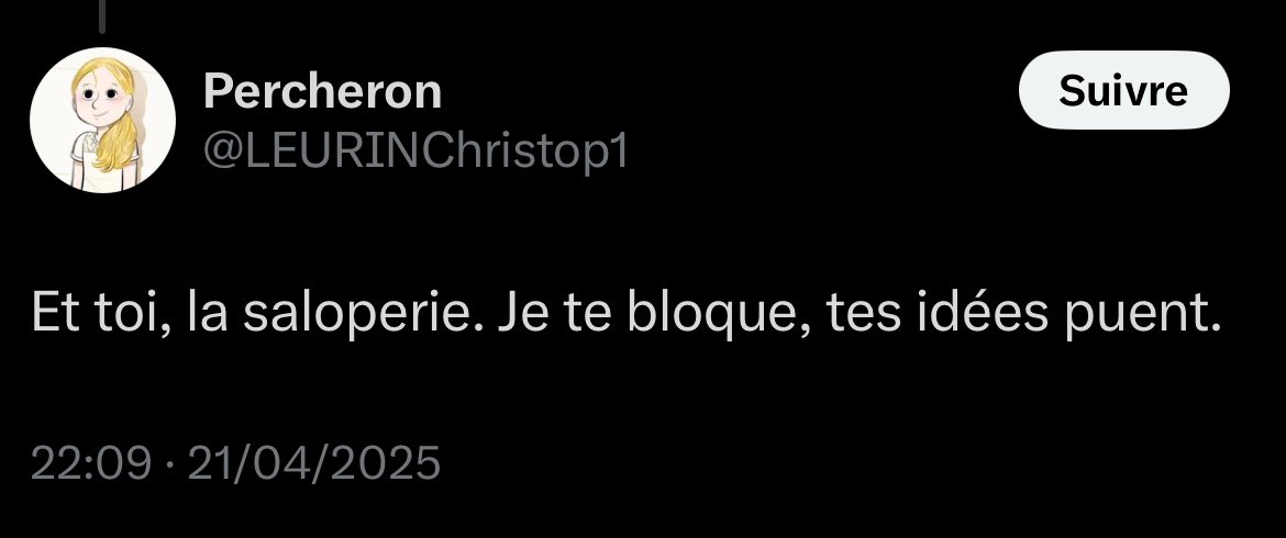Réaction d’un boomer dans son milieu naturel quand tu tentes de lui expliquer que factuellement sa pension est financée à 2/3 par des taxes sur les salaires de ses enfants et à 1/3 sur de la dette que devront payer ses petits enfants.
